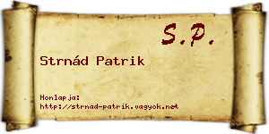 Strnád Patrik névjegykártya